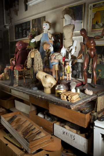 Atelier de Jacques Chesnais. Crédits : Institut International de la Marionnette, photo : Christophe Loiseau