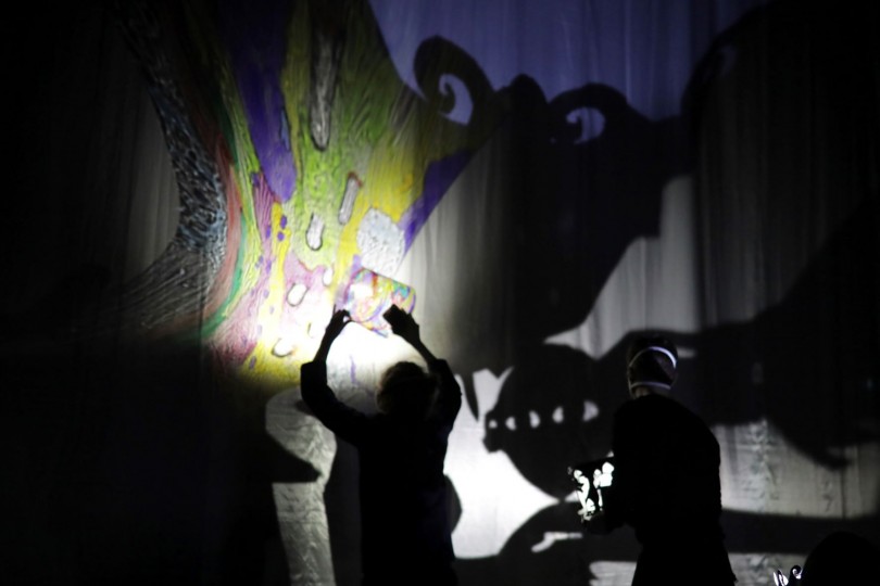 Introduction à l’ombre et au théâtre d’ombre, stage de Fabrizio Montecchi, janvier 2021 - crédit photo : Christophe Loiseau